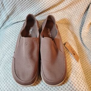 NWT Olukai Nohea Mesh Slip On Shoes Mustang Brown Men's Size 11.5 M